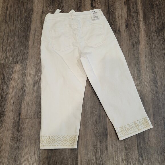 Gloria Vanderbilt All Around Slimming Effect Capri White Jean – Size 8 - NWT - Picture 2 of 12